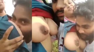 Cowok Mesum Hisap Payudara Pacarnya Saat Bercinta Di Luar Ruangan Ala Desi