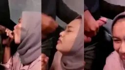 Jilbab Mengisap Ingin Dikeluarkan Di Wajah